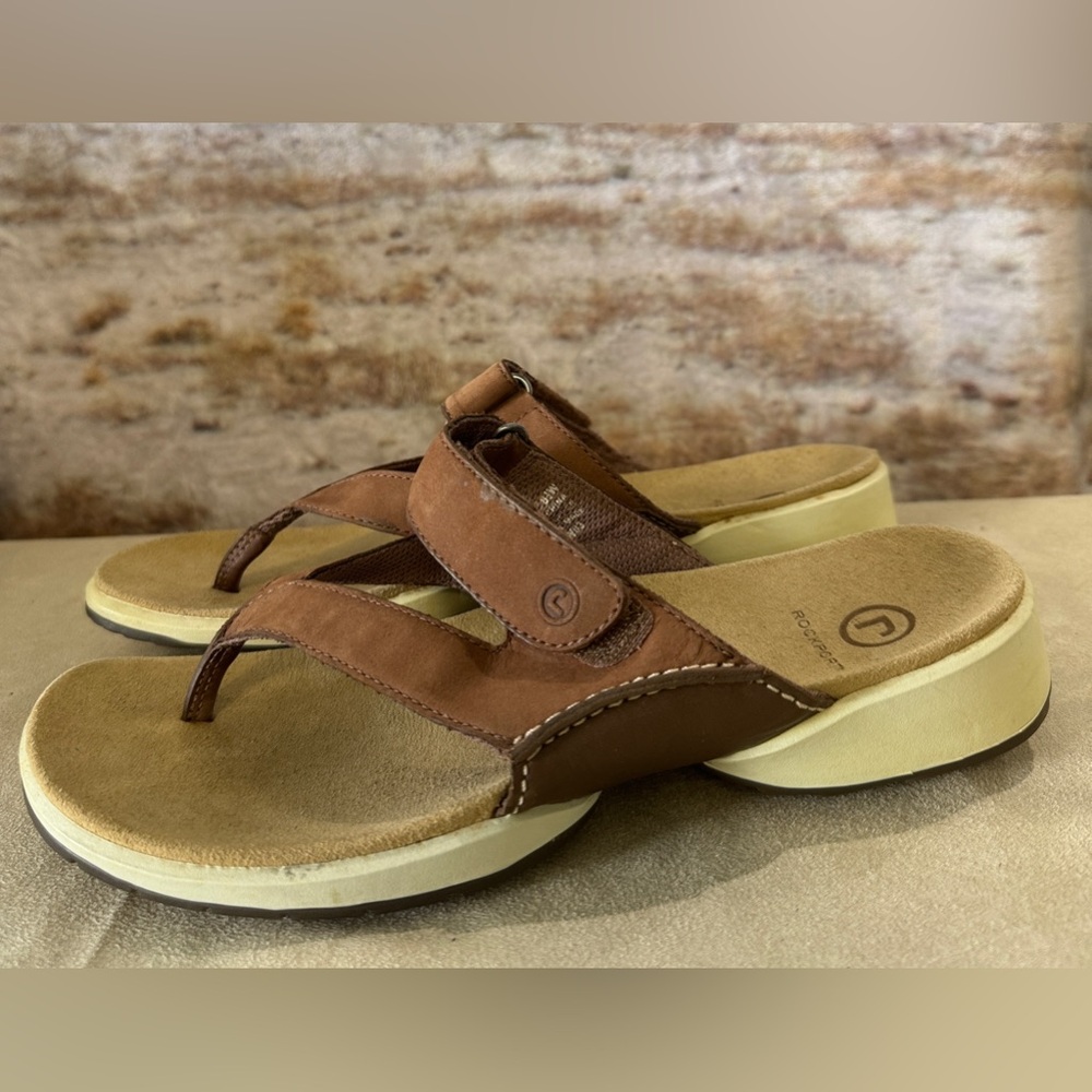 Rockport Brown Leather Women’s Sandals Size 8.5W